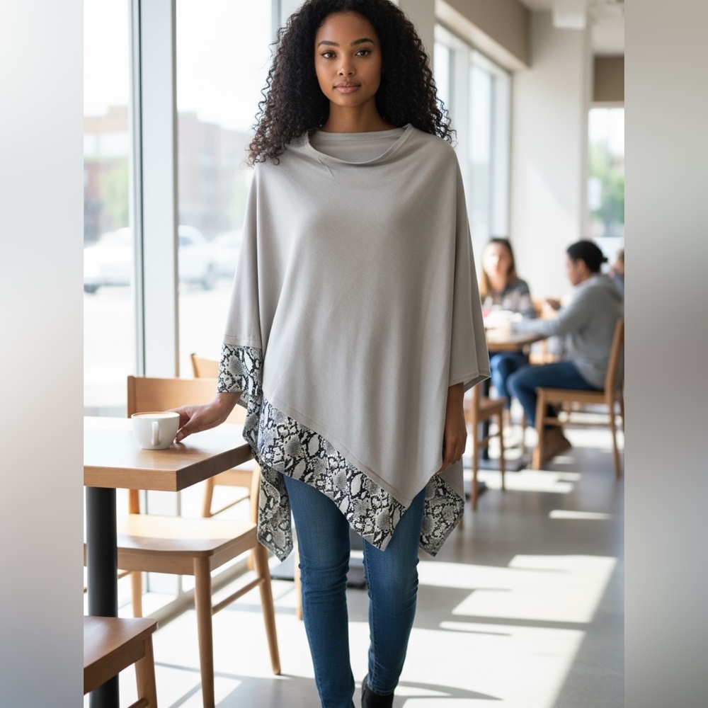 Kat + Bryan Poncho Top O/S NWT